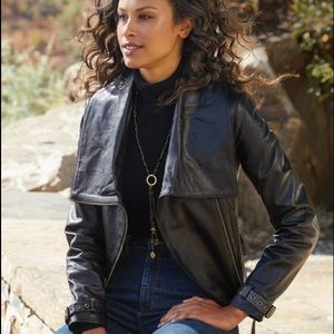 Soft S. Middleton Leather Jacket, Black, Size L
